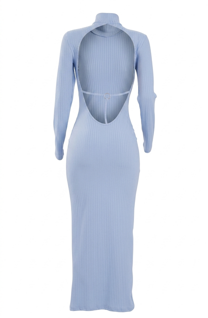 Blue Long Sleeve Bodycon