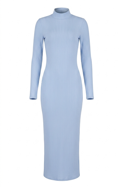 Blue Long Sleeve Bodycon