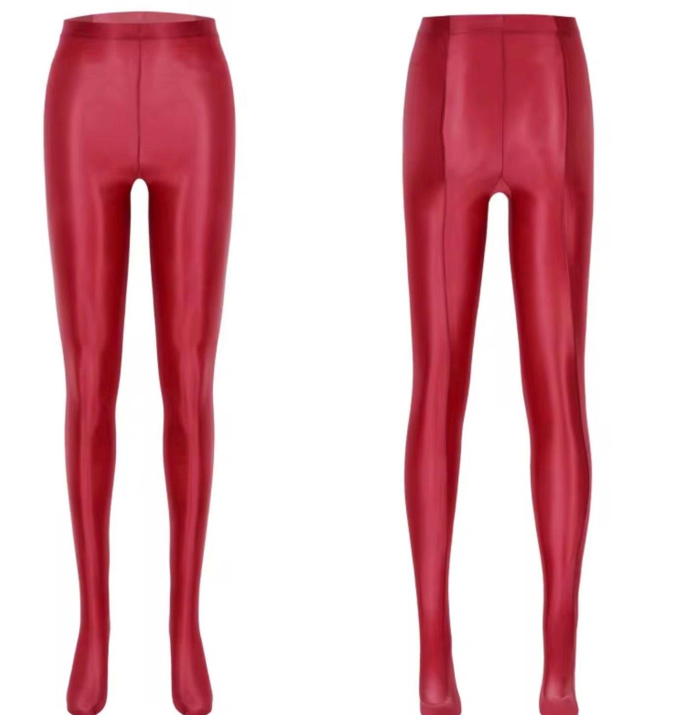 Red footie Leggings