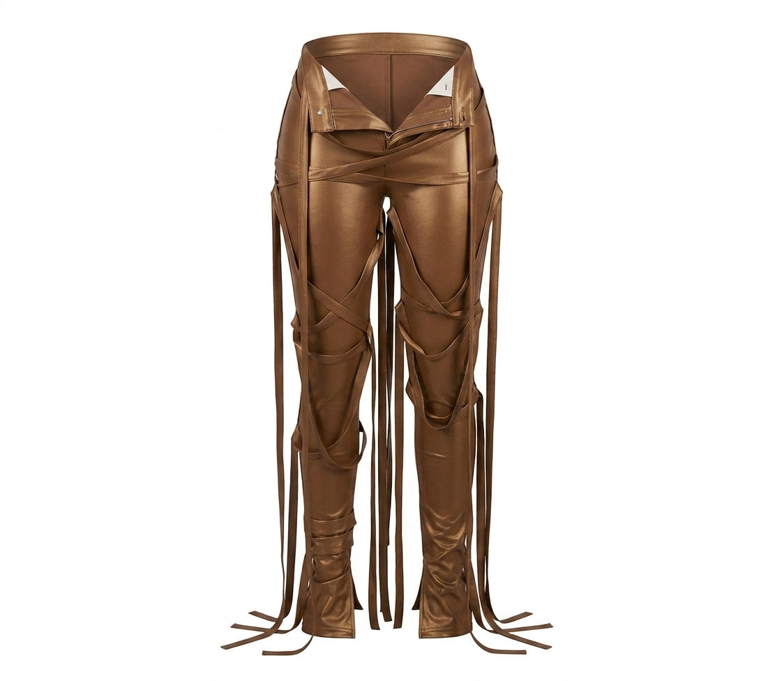 Brown Tassel Pants