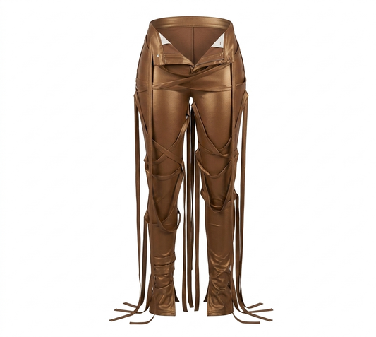 Brown Tassel Pants